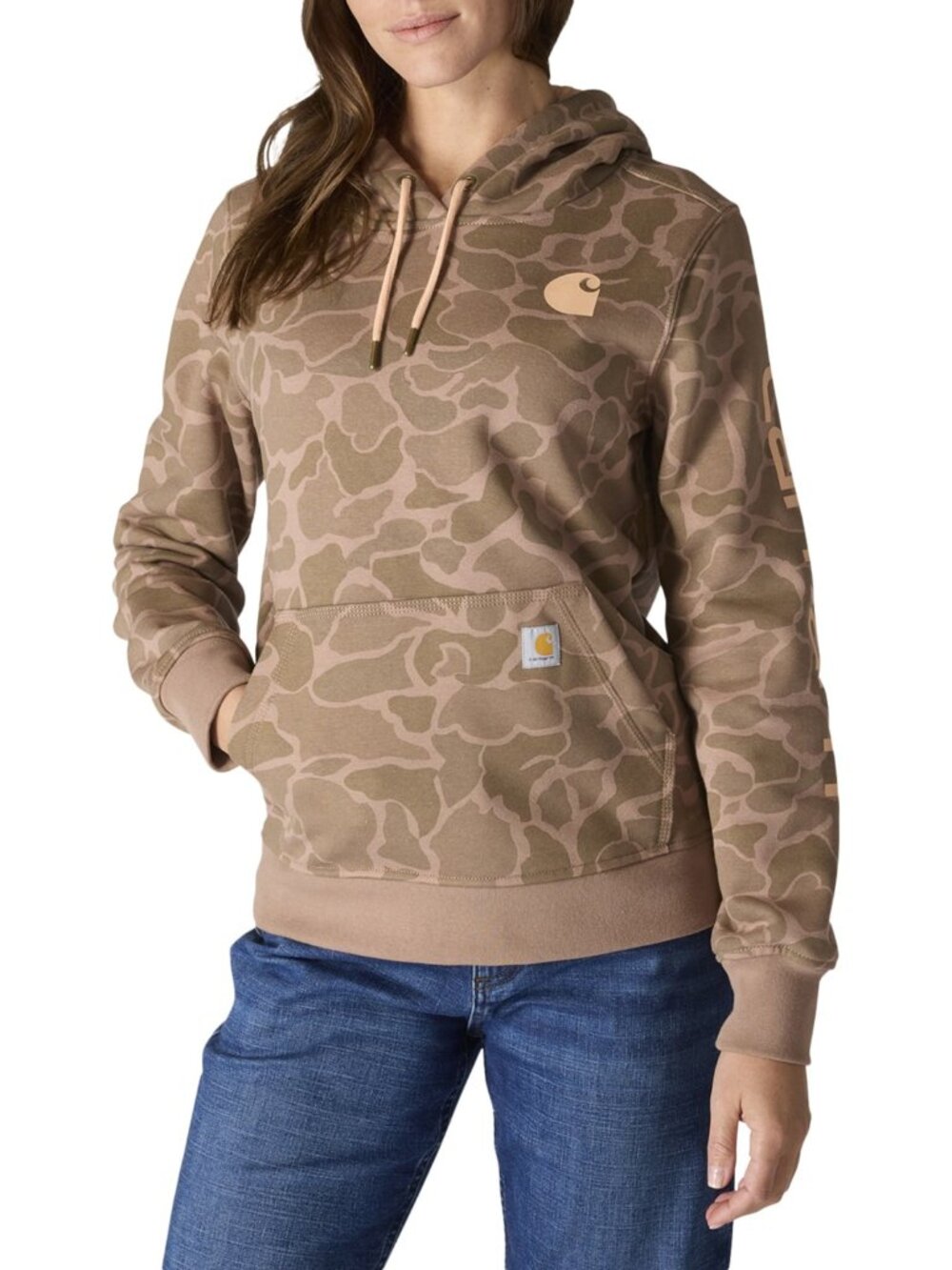 Carhartt 107267 Relaxed Fit Midweight Logo Sleeve Graphic Printed Hoodie 3S2269